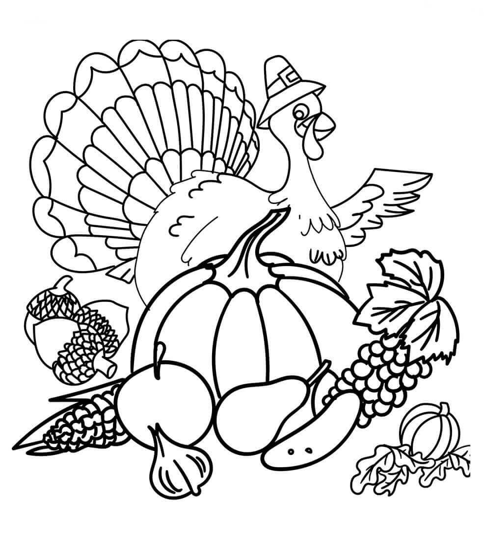 Printable Thanksgiving Turkey Coloring Pages
