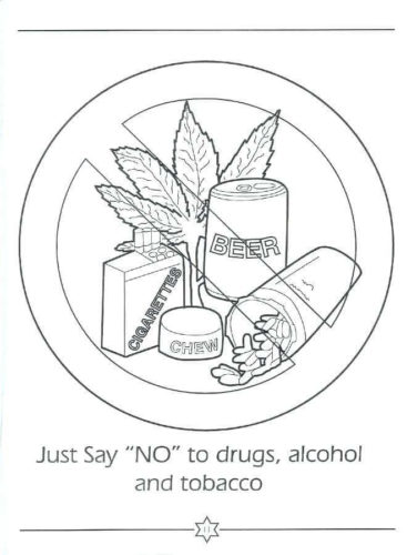 Say No To Drugs Coloring Pages Red Ribbon Week