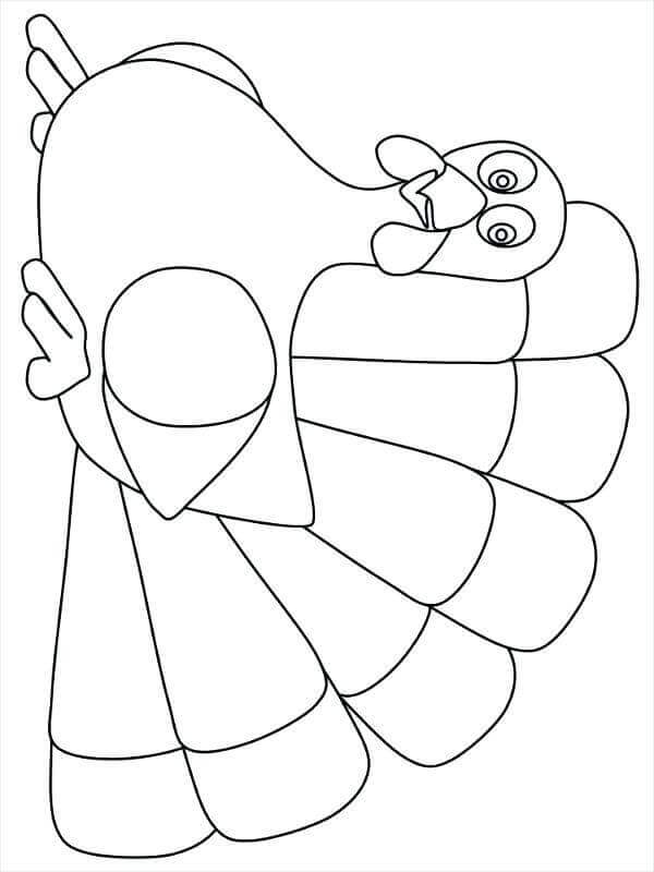 Simple Turkey Coloring Pages