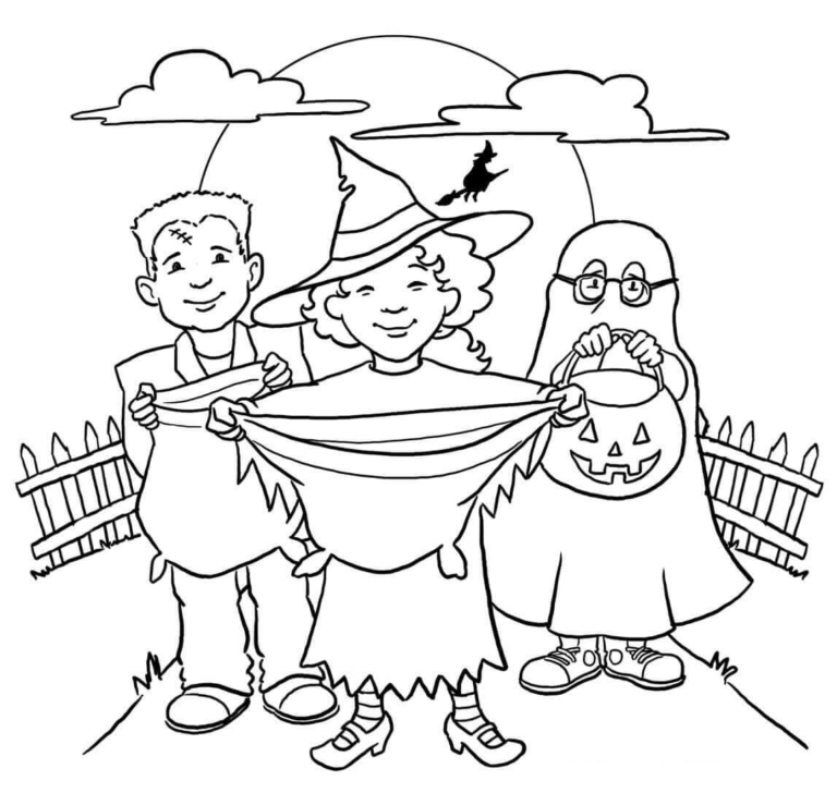 20 Free Printable Trick Or Treat Coloring Pages