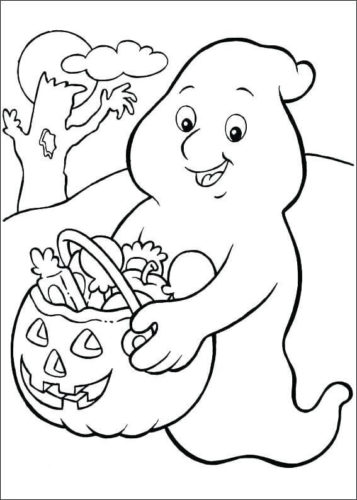 Trick Or Treating Coloring Pages Free