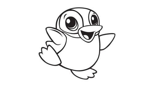 Baby Penguin Coloring Pages