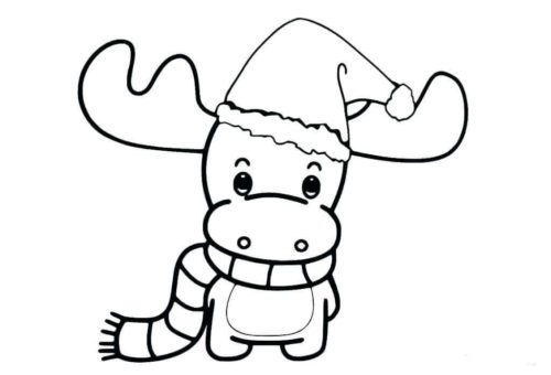 Baby Reindeer Coloring Page