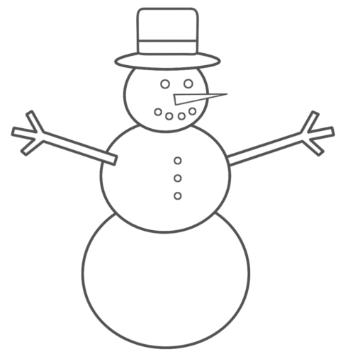 Blank Snowman Coloring Pages