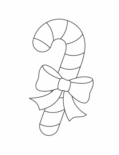 Candy Cane Coloring Pages For Preschoolers