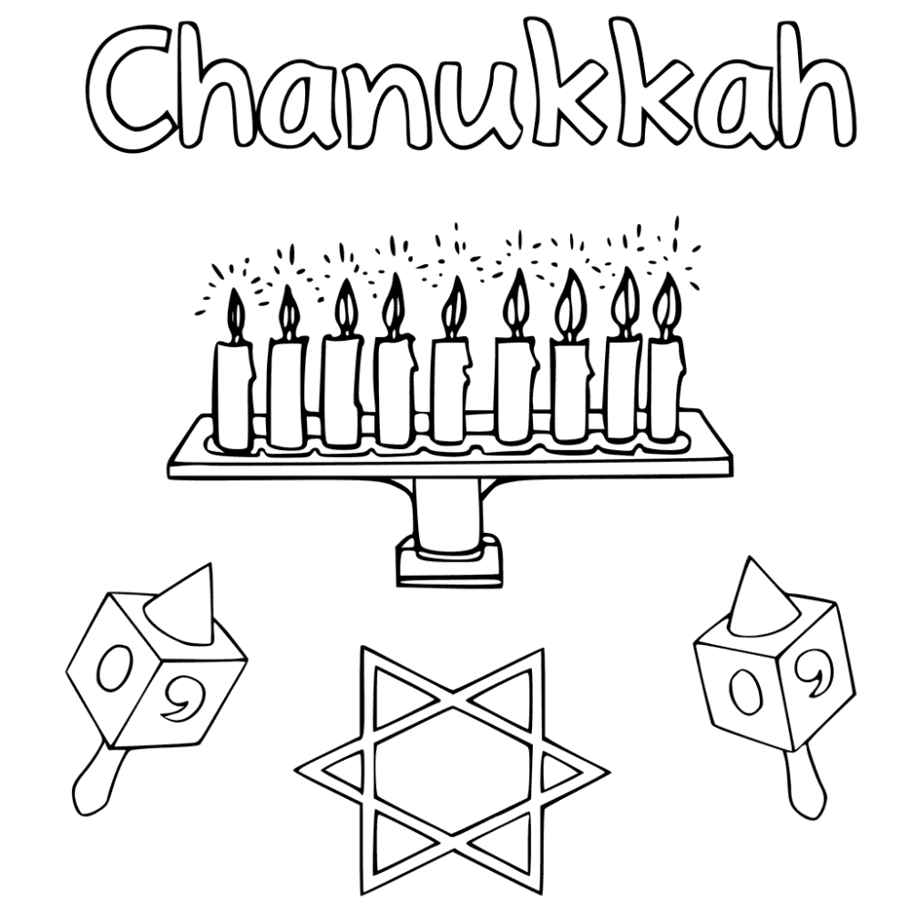 30 Free Hanukkah Coloring Pages Printable