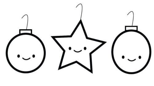 Christmas Ornaments Coloring Pages For Kindergarten