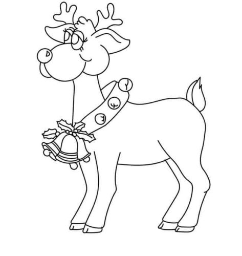 Christmas Reindeer Coloring Pages Printable