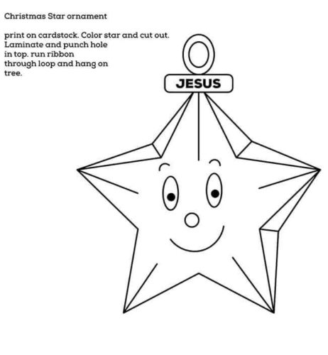 Christmas Star Ornament Coloring Page