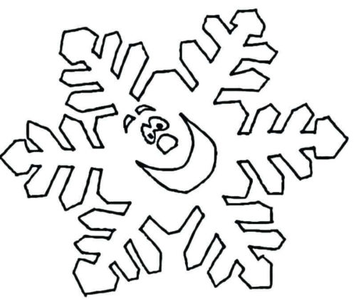 Cute Snowflake Coloring Page