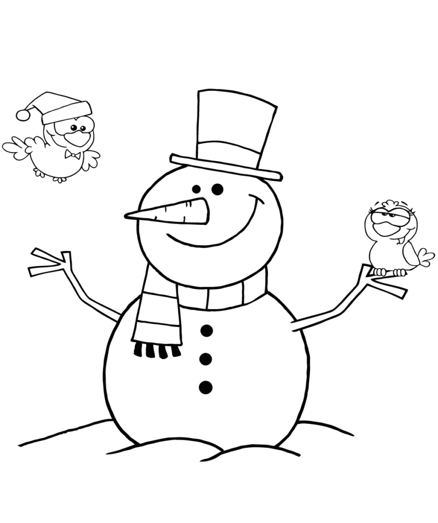 30 Free Snowman Coloring Pages Printable