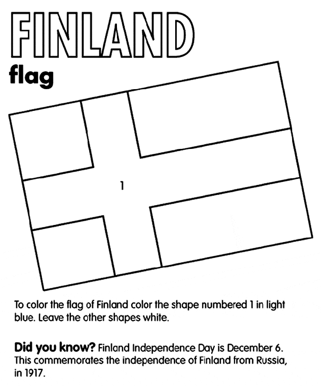 December Coloring Page Finland Independence Day