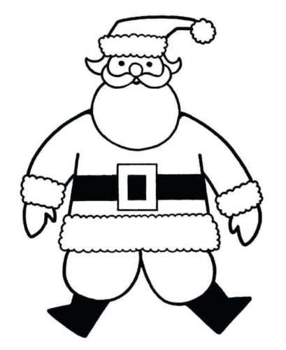 Easy Santa Claus Coloring Page