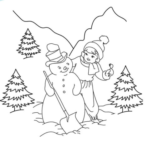 Free Printable Snowman Coloring Pages