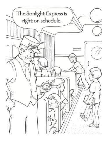 polar express train coloring pages