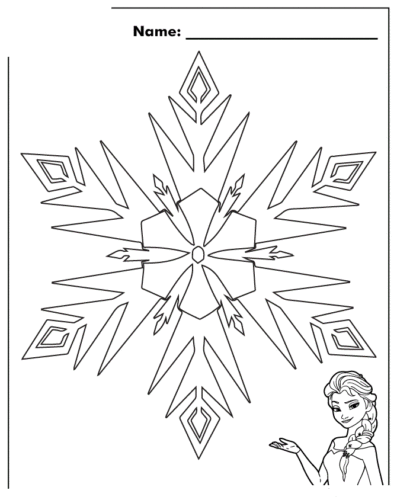 Frozen Snowflakes Coloring Sheet
