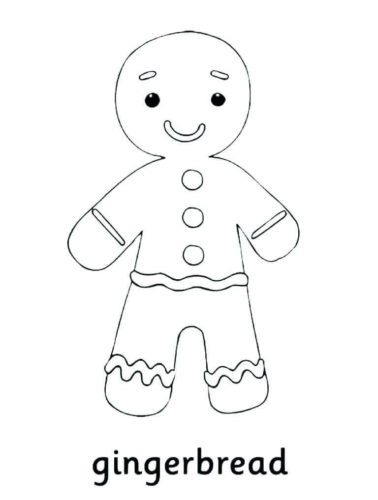 Gingerbread Man Coloring Pages For Preschoolers