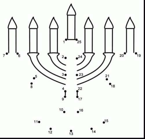 Hanukkah Connect The Dots Activity Sheet