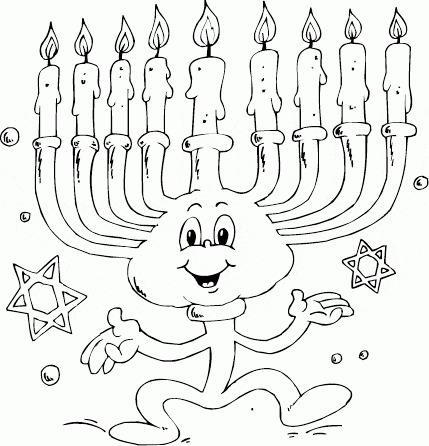 Hanukkah Menorah Coloring Pages