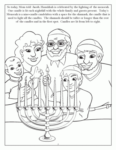 Hanukkah Story Coloring Pages