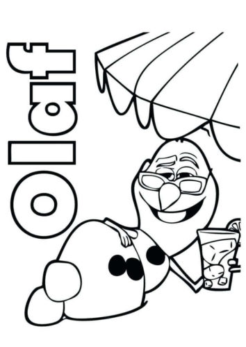 Olaf The Snowman Coloring Page