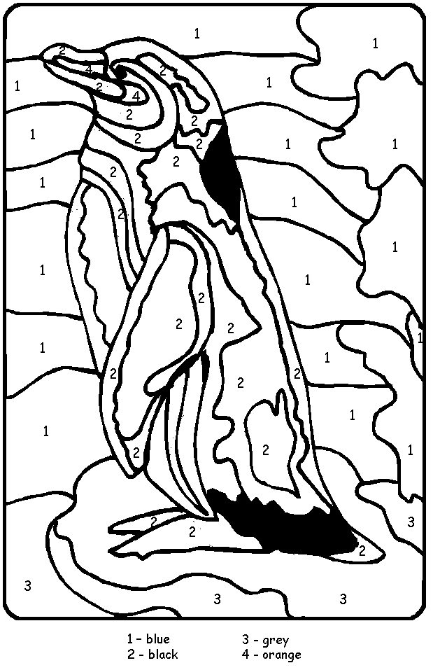 Penguin Color By Number Activity Sheet Penguin Color By Number Activity Sheet