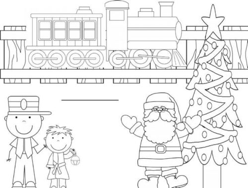 Polar Express Coloring Pages Printable