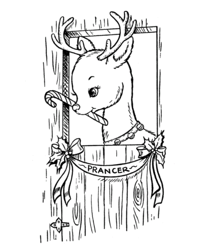 Prancer Reindeer Coloring Pages