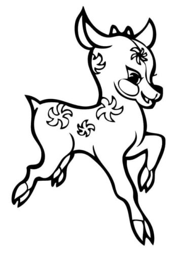 Reindeer Coloring Pages PDF