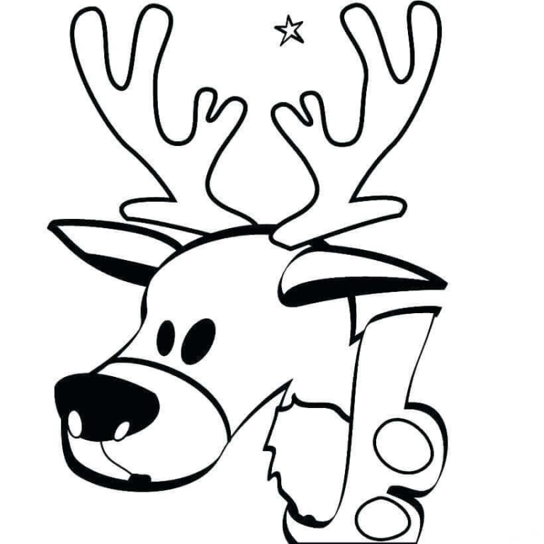 30 Free Reindeer Coloring Pages Printable