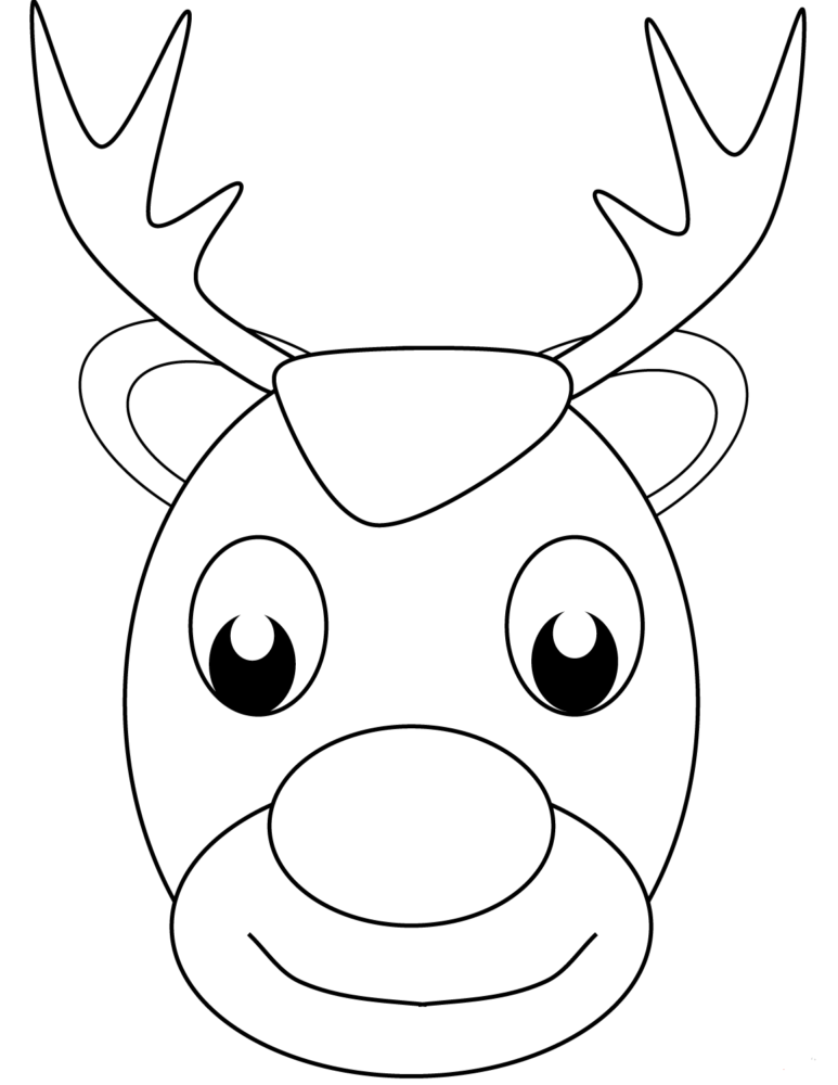 30 Free Reindeer Coloring Pages Printable