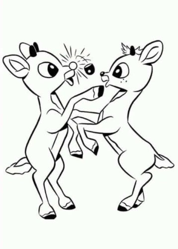 Rudolf The Red Nosed Reindeer Coloring Pages