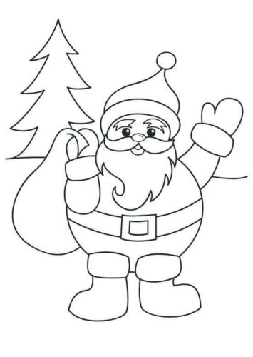 Santa Claus Coloring Pages For Preschoolers