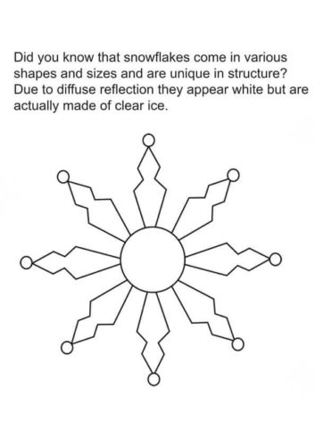 Snowflake Coloring Page With Facts