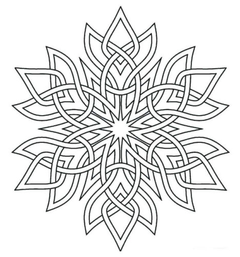 Snowflake Coloring Pages For Adults