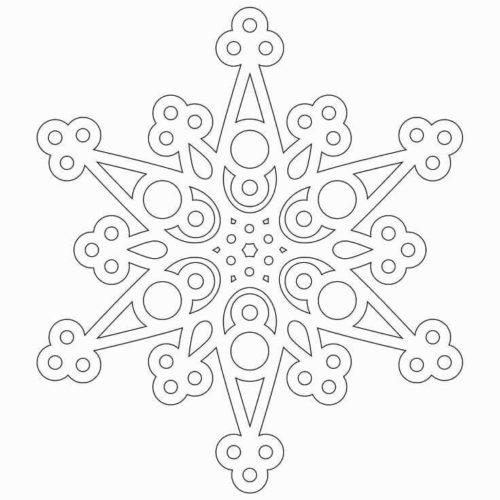 Snowflake Coloring Pages PDF