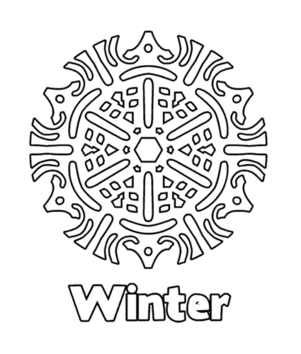 Snowflake Coloring Pictures To Print