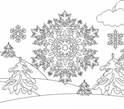 Snowflake Coloring Sheets Printable