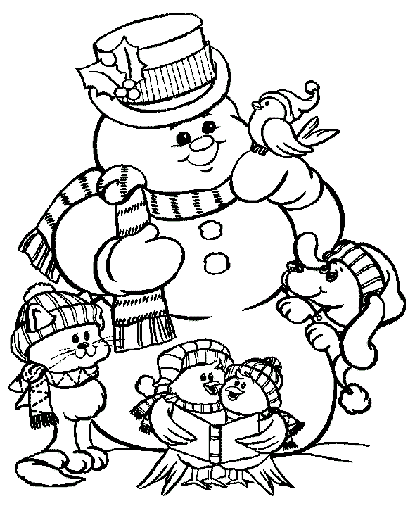 Snowman Coloring Pages PDF
