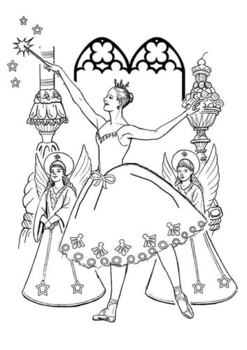 Sugar Plum Fairy From Nutcracker Coloring Pages