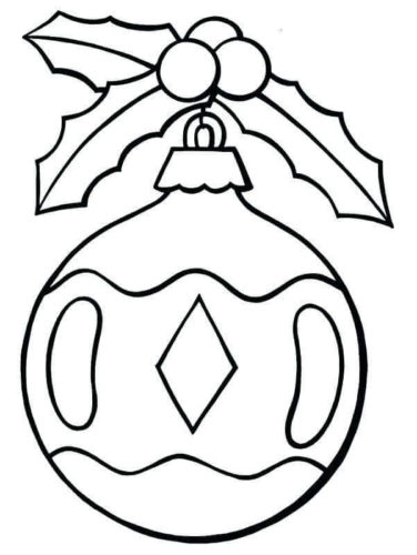 Traditional Christmas Ornament Coloring Page