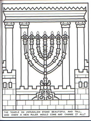Traditional Hanukkah Coloring Page