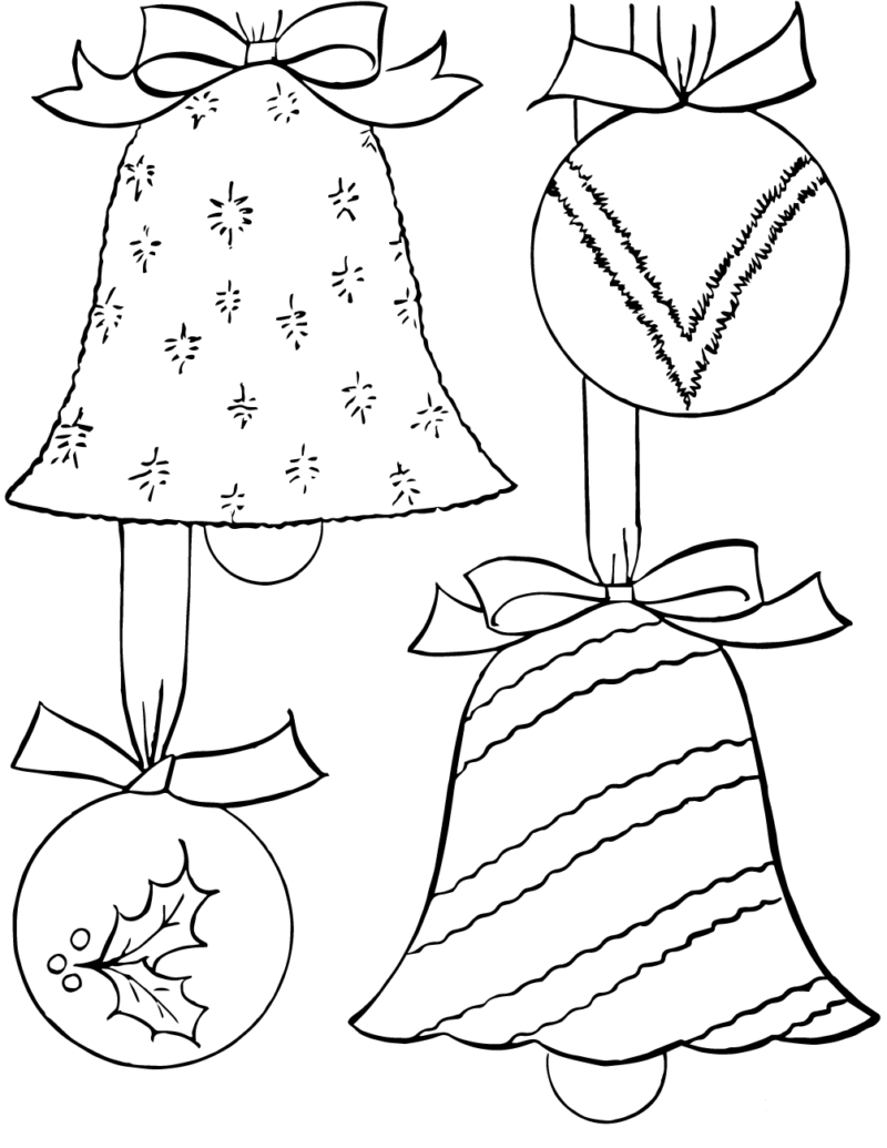 Free Christmas Ornaments Coloring Pages Printable