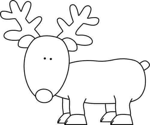 reindeer Coloring Pages For Preschoolers