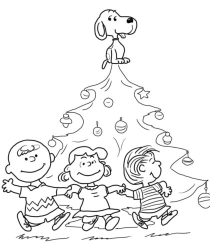 A Charlie Brown Christmas Coloring Pages Free Printable