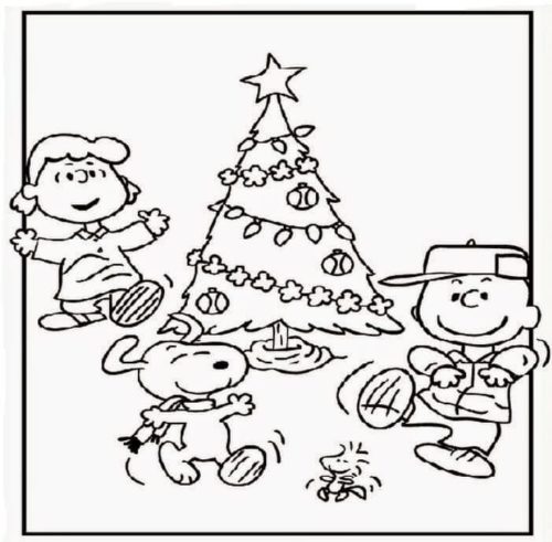 A Charlie Brown Christmas Coloring Pictures Free Printable