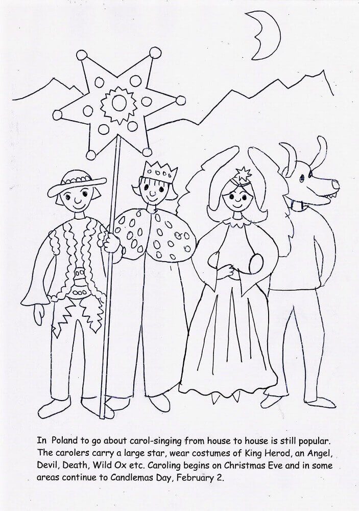 Carolers Coloring Pages