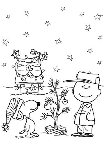 Charlie Brown Christmas Coloring Pages Printable