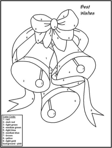 Christmas Bells Color By Number Activity Sheet