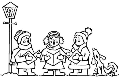 Christmas Choir Coloring Page